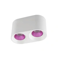 DK3096-WH+PI Светильник накладной IP 20, 10 Вт, GU5.3, LED, белый/розовый, пластик