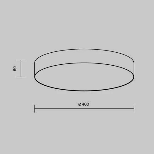 Потолочный светильник Ceiling Zon, LED 45W, 4000K, Матовое Золото (Maytoni Technical, C032CL-45W4K-RD-MG) - Amppa.ru