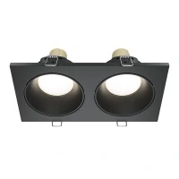 Встраиваемый светильник Downlight Zoom, 2xGU10 Черный (Maytoni Technical, DL033-2-02B)