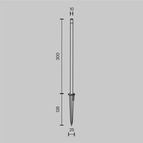 Ландшафтный светильник Outdoor Spear, LED 1W, 3000K, Графит (Maytoni Outdoor, O441FL-L1GF3K) - Amppa.ru