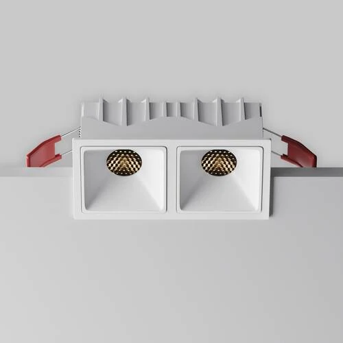 Встраиваемый светильник Downlight Alfa LED 20W, 3000K, Белый (Maytoni Technical, DL043-02-10W3K-SQ-W-1) - Amppa.ru