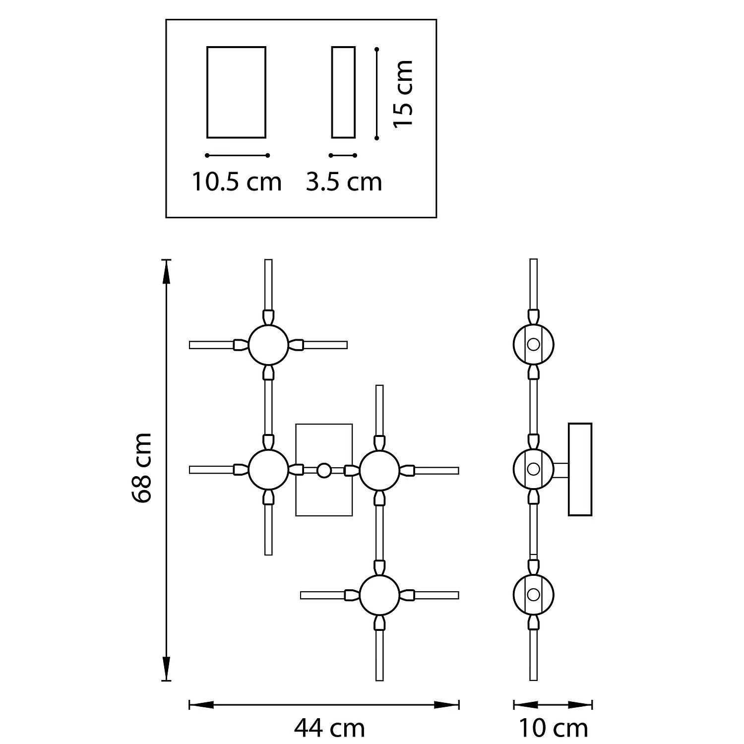 Бра, Bergamo, LED 20W, 4000K, Черный матовый, Золото и Матовый Белый (Lightstar, 745647) - Amppa.ru