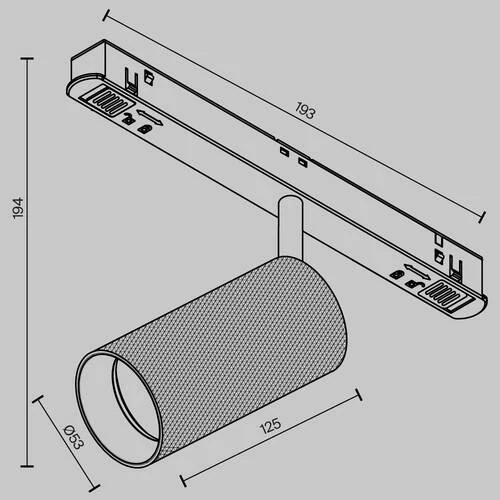 Трековый светильник Магнитная трековая система 23мм EXILITY Artisan, LED 12W, 4000K, Черный и Матовое золото (Maytoni Technical, TR097-2-12W4K-M-BMG) - Amppa.ru