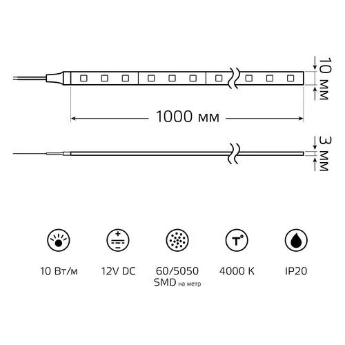 Лента светодиодная Gauss Basic BT034 - Amppa.ru