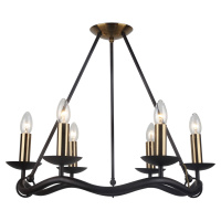 Подвесная люстра Lgo , 6xE14, Бронза (Lussole, LSP-0212)
