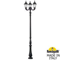 Парковый фонарь Fumagalli Tabor Ofir/Rut 3L E26.205.R30.AXE27, Черный и Прозрачный, без ламп